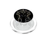 Cat 3 Head Cerberus Gothic Moon Halloween PopSockets PopGrip for MagSafe