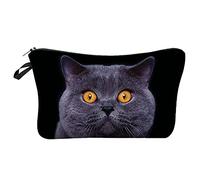 Cat 3D Printed European and American Cosmetic Bag Hand Bag Women's Storage Wash Bag Custom Tote Bags (A, One Size)