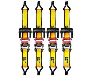 Cat 4 Piece Ratchet Tie Down Set with Soft Loops - 16 Feet x 1-1/4 Inches (1000/3000) - 980096N