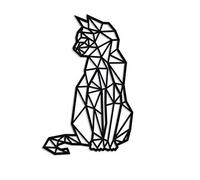 Cat 46 cm Wall Decoration Wooden Cat Wall Decoration Cat Decoration Wall Art Geometric Ornaments Minimalist Wall Art Hanging Decoration Cat Decoration Wall