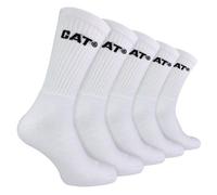 Caterpillar Performance Socks 5 pairs of men's socks, excellent quality cotton yarn, terry insole and instep, reinforced toe and heel (White, 9-11)