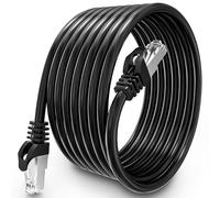 Cat 6 Ethernet Cable 10m/30ft - High Speed FTP Shielded LAN 1000Mbps 250MHz RJ45 WLAN 23AWG CCA Black for Router Modem