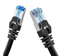 Cat 6 Ethernet Cable 5m/15ft - FTP Shielded LAN Network Cable High Speed 1000Mbps 250MHz Rj45 23AWG CCA Black for Router Modem