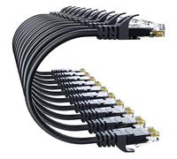 Cat 6 Ethernet Cable 6FT 10Pack, Cat6 Ethernet Patch Cable 10Gbps, High-Speed UTP Cat6 Network Cable Pure Copper, Cat 6 Cable for Home and Office Network, Black