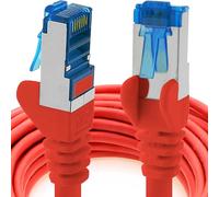 CAT 6 Ethernet LAN Network Cable 1m Red 10pcs Set 10/100/1000/10000Mbps Patch Cable S-FTP Double Shielded PIMF 250MHz