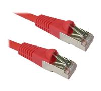 Cables Direct 0.5m CAT6a. M - M networking cable Red S/FTP (S-STP)