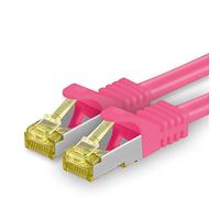 Cat.7 network cable 0.5 m magenta 1 piece Cat7 Ethernet cable network LAN cable raw cable 10 Gb s SFTP PIMF LSZH set patch cable with Rj 45 plug Cat.6a