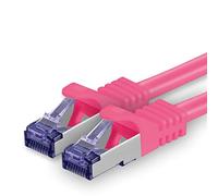 Cat.7 network cable 10m - magenta - 1 piece - Cat7 patch cable (SFTP/PIMF/LSZH) raw cable 10 Gb/s with Rj 45 connector Cat.6a - 1 x 10 meters magenta