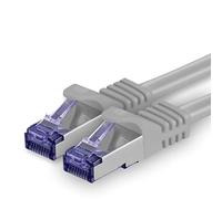 1aTTack.de Cat.7 network cable 15m - gray - 1 piece - Cat7 patch cable (SFTP/PIMF/LSZH) raw cable 10 Gb/s with Rj 45 connector Cat.6a - 1 x 15 meters gray