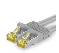 Cat.7 network cable 1m gray 1 piece Cat7 Ethernet cable network LAN cable raw cable 10 Gb s SFTP PIMF LSZH set patch cable with Rj 45 plug Cat.6a