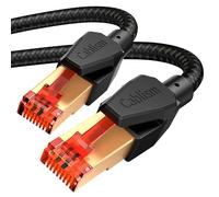 Cat 8 Ethernet Cable 0.5m-6pack short,High Speed Network Cable 1m 2m 3m internet 40Gbps 2000Mhz Nylon Braided Gold Plated Gigabit Patch Cord (0.5m-6pack black round cable) Compatible with Cat 7/6/5e/5