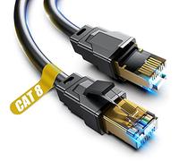 Cat 8 Ethernet Cable, 10ft Heavy Duty High Speed Internet Network Cable, Professional LAN Cable, 26AWG, 2000Mhz 40Gbps with Gold Plated RJ45 Connector, Shielded in Wall, Indoor&Outdoo