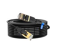 Cat 8 Ethernet Cable 12m High Speed Heavy Duty 26AWG Cat8 LAN Network Cable 40Gbps, 2000Mhz with Gold Plated RJ45 Connector, Outdoor&Indoor Internet Cable Compatible for Router Gaming Modem Xbox
