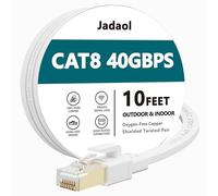 Cat 8 Ethernet Cable 3 M, 26AWG Heavy Duty High Speed RJ45 Patch Cord, Cat8 LAN Gold Plated 40Gbps 2000Mhz Network, Indoor, Outdoor & Weatherproof S/FTP UV Resistant for Router/Modem/Gaming - 10ft