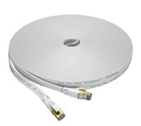 Cat 8 Ethernet Cable 50M, Outdoor&Indoor High Speed Heavy Duty Network LAN Internet Cable,SFTP Gold Plated RJ45 40Gbps 2000Mhz Patch Cord, for Router/Gaming,Faster Than Cat7/Cat6/Cat5(White, 50M)