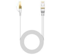CAT 8 LEAD, FLAT, WHITE, GOLD, 5M; P281LD; Qty X 1