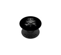 Cat Abduction UFO Farm Alien Feline Observer PopSockets Adhesive PopGrip