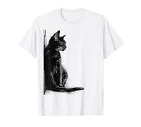 Cat Abstract Drawing Art Animal Illustration Graphic Cat T-Shirt
