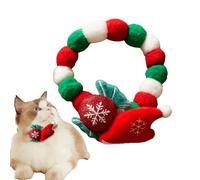 Cat Accessories | Soft Christmas Neck Accessory | Cat Collar with Plush Ball, for Celebration of Parties Fun Family Worship Home Decoration Festival
