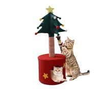Cat Activity Center - Christmas Tree Shaped Tower, Rest Bed, Scratch Post Feature, Interactive Play Space | Pet Furniture for Kittens, Indoor Home Decor, Winter Celebration, Birthday, Holiday Display