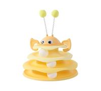 Cat Activity Centre - 3 Stage Rotating Tower with Balls, Self-Playing Interactive Toy, Stimulation Exercise Enrichment Game | Indoor Hunting Chase Toy for Cats and Kittens