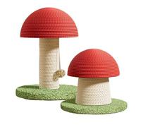 Cat Activity Centre - Sisal Material Construction, Mushroom Shaped, Sturdy Stand Post, Claw Sharpening Station | Indoor Play Furniture for Cats and Kittens to Train the Scratching Instinct