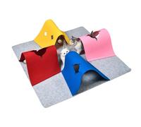 Cat Activity Mat | 4-in-1 Tunnel Kitten Play Mat - Enrichment Activity Area for Kitten with Hole - For Indoor Outdoor Boredom Reduction Exercise Travel Bedroom Dirty