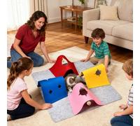 Cat Activity Mat 4-in-1 Tunnel Kitten Play Rug