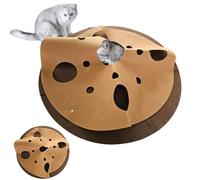 Cat Activity Mat, Cat Activity Play Pad, Fun Interactive Pet Rug, 35x35inch, Space-Saving Design, Encourages Play, Easy to Clean, for Cats & Kittens