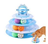 Cat Activity Turntable - Multi Level Ball Tower, Interactive Pet Toy Featuring Rotating Tracks and Sturdy Base, Fun Exercise Playset Including Indoor, Outdoor, Bedroom, Relaxation Zone for Cats