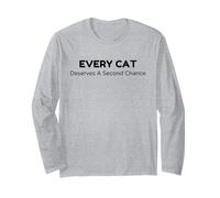 Cat Adoption, Every Cat Deserves A Second Chance Long Sleeve T-Shirt