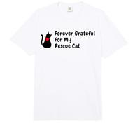 Cat Adoption, Forever Grateful for My Rescue Cat Comfort Colors Adult Heavyweight T-Shirt