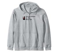 Cat Adoption, Forever Grateful For My Rescue Cat Zip Hoodie