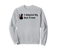Cat Adoption, I Adopted My Best Friend,For Rescue Cat Lovers Sweatshirt