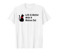 Cat Adoption, Life is Better with A Rescue Cat T-Shirt