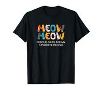 Cat Adoption, Meow, Rescue Cats are My Favorite People T-Shirt