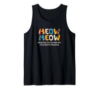 Cat Adoption, Meow, Rescue Cats are My Favorite People Tank Top