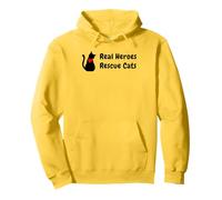 Cat Adoption, Real Heroes Rescue Cats, For Rescue Cat Lovers Pullover Hoodie