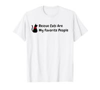 Cat Adoption, Rescue Cats are My Favorite People T-Shirt