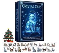 Cat Advent Calendar 2025,crystal Cats Advent Calendar 2025,2d Acrylic Figurine Christmas Countdown Decorations,24 Days Christmas Countdown Calendar,Countdown Gifts-A