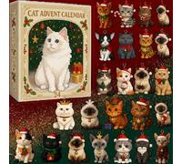 Cat Advent Calendars 2025, 24 Day Cat Ornaments Christmas Countdown Calendar, Advent Calendars, Mini Kitten Christmas Tree Decorations Countdown Calendar