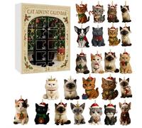 Cat Advent Calendars 2025, 24 Day Christmas Countdown Calendar 2025,Kitten Christmas Tree Decoration Advent Calendars, Holiday Tree Decor Cat Lovers A-dvent Calendar Set for Cats Lovers Gift