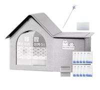 Cat Air Conditioned House, Pet Cooling House, Summer Pet shelter with AC, Foldable cats Air Conditioner Houses with 10 Ice Packs, 2 Absorbent Cotton Bags, for Indoor Outdoor (Silver, Extra large size)