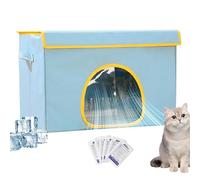 Cat Air Conditioner House | Foldable, Ventilated, Easy-Clean | Cooling Shelter Pet Cabin | Conditioned Space with Six Ice Packs, Indoor Outdoor | Portable, Quick Assembly, Comfortable Environment