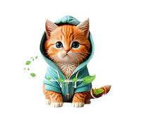 Cat Air Freshener - Car Diffuser Vent Clip Cartoon Cat Shape | Sea Odour Eliminating, Cute, for Car Interior & Aromatherapy