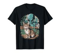 Cat Alien Abduction Value Graphic T-Shirt