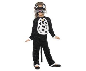 Cat All In One Girls Fancy Dress Costume Kids Medium - Age 7-9