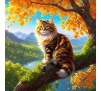 Cat Ancient Tree 90 Piece Jigsaw Puzzles for Adults and Kids, Impossible Puzzle, Jigsaws 90 pieces for adults Gifts, Difficult jigsaw puzzles for The Whole Family