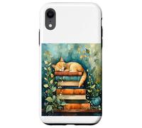 Cat and Books - Cute Cat Lover Case for iPhone XR