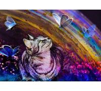 Cat and Butterflies